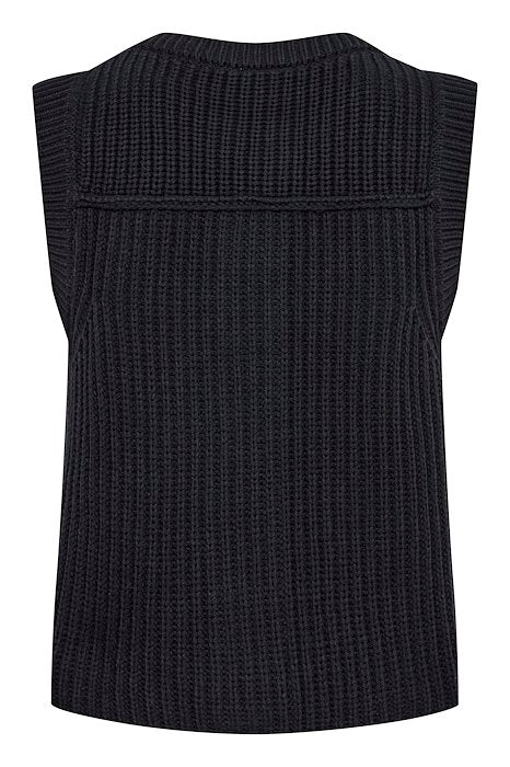 Part Two - NoemiePW Round Neck Button Through Knitted Waistcoat