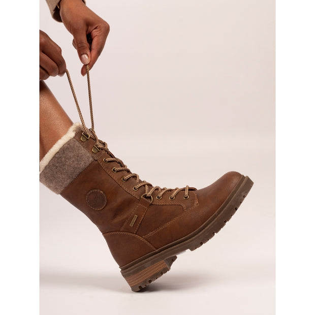 Lunar Shoes - Cambridge Ice Grip Waterproof Boot in Tan (GLH006)