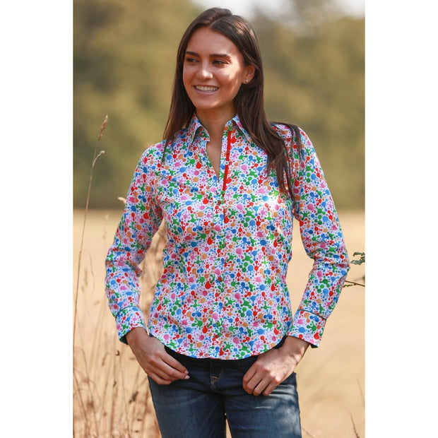 Claudio Lugli - Ladies Cotton Shirt - Bold Confetti Print (CLW2406)