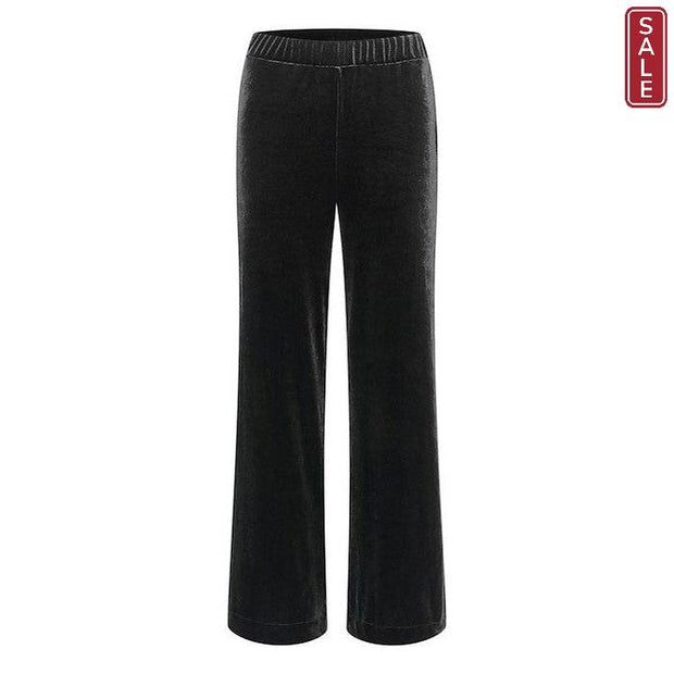 InWear - JacquesIW Wide Leg Black Velour Evening Trouser