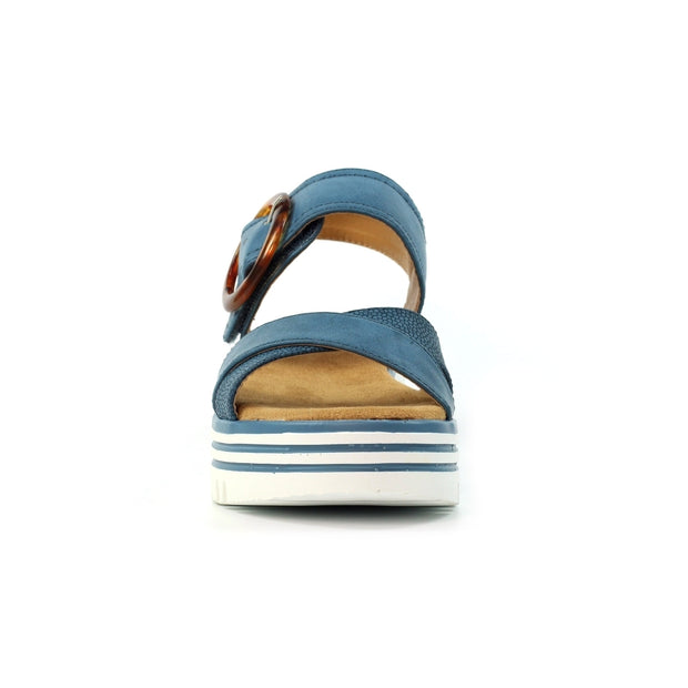 Lunar Shoes - Elise Mid Blue Wedge Sandal (JLB011)