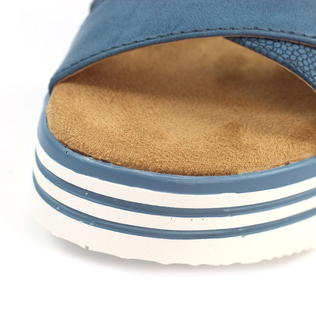 Lunar Shoes - Elise Mid Blue Wedge Sandal (JLB011)