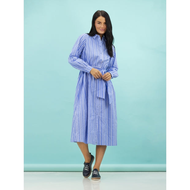 Lunar Shoes - Evie Navy Blue Leather Shoe with Elasticated laces