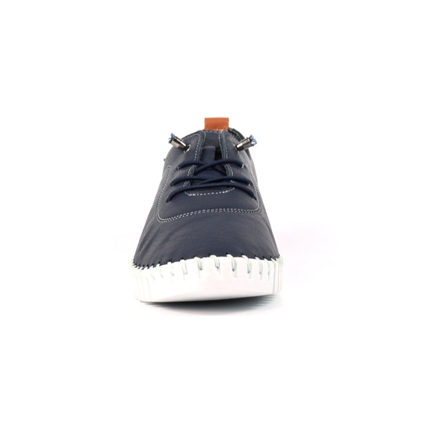 Lunar Shoes - Flamborough Navy Leather Shoe