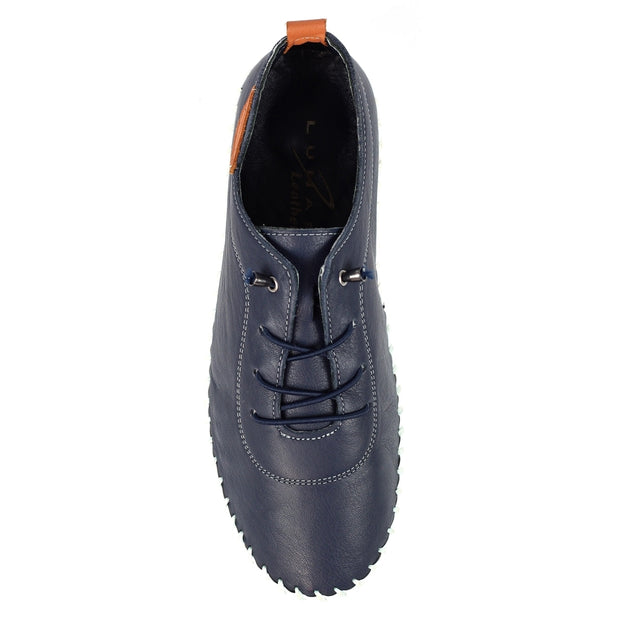 Lunar Shoes - Flamborough Navy Leather Shoe