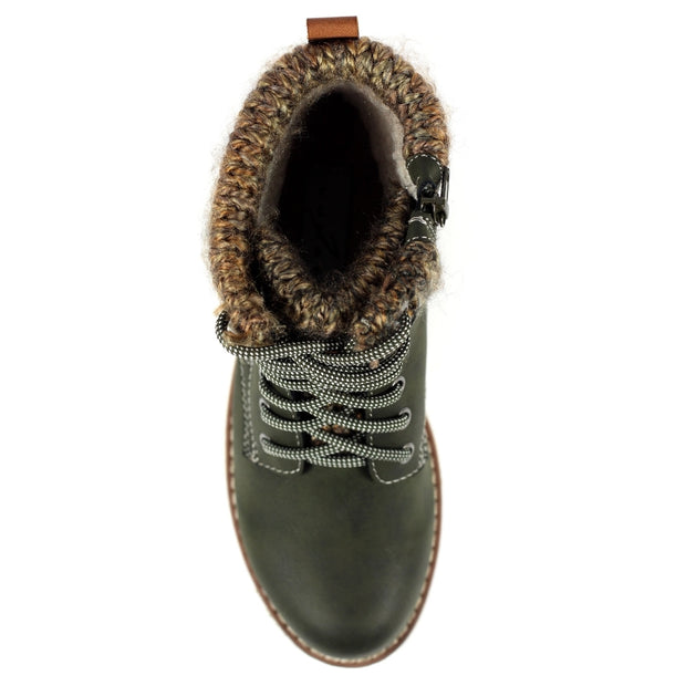 Lunar Shoes - Millie -Olive Waterproof Ankle Boot (GLB123 OL)