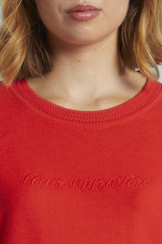 Mat De Misaine - MIKELI Sailor Heart Sweatshirt in Tulip