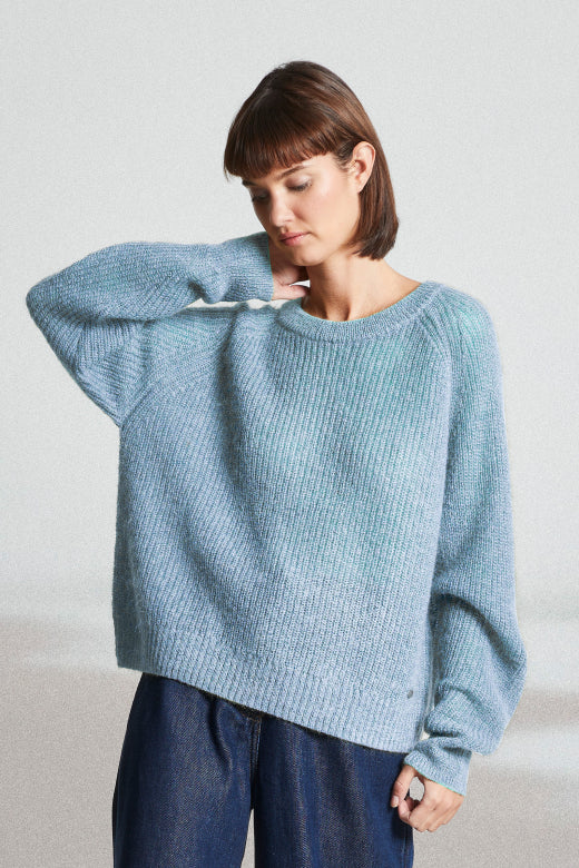 Mat De Misaine - Topazo - Chunky Knit Jumper with Buttoned Detailing on Back