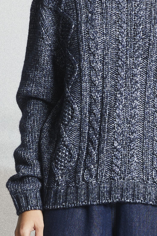 Mat De Misaine - Tynda - Chunky Crew Neck Soft Cable Knit Jumper