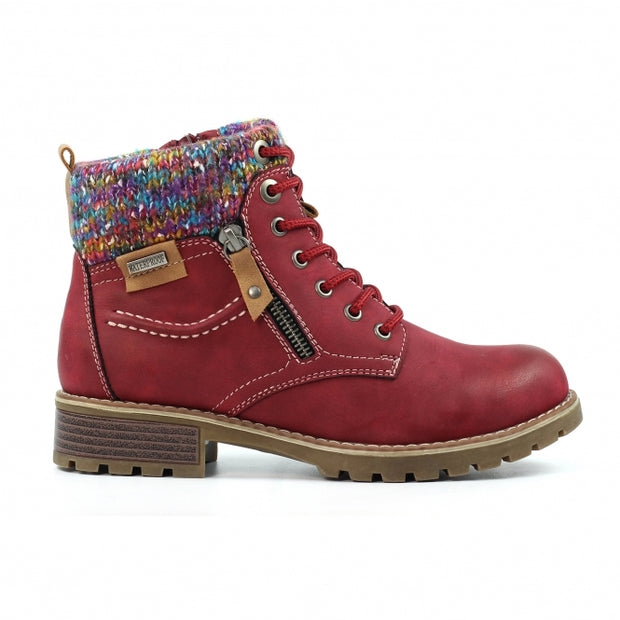 Lunar Shoes - Tabasco - Red Waterproof Ankle Boot (GLB204 RD)