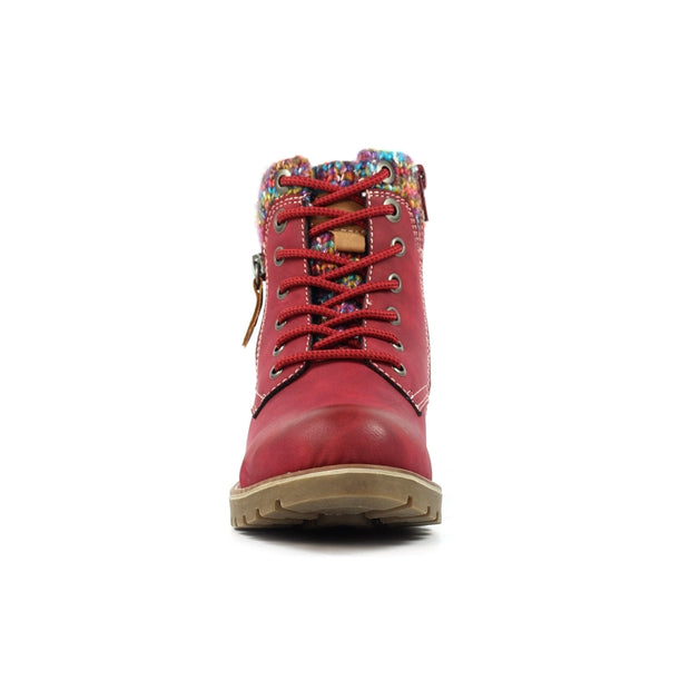 Lunar Shoes - Tabasco - Red Waterproof Ankle Boot (GLB204 RD)