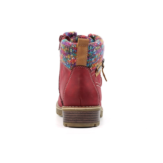 Lunar Shoes - Tabasco - Red Waterproof Ankle Boot (GLB204 RD)