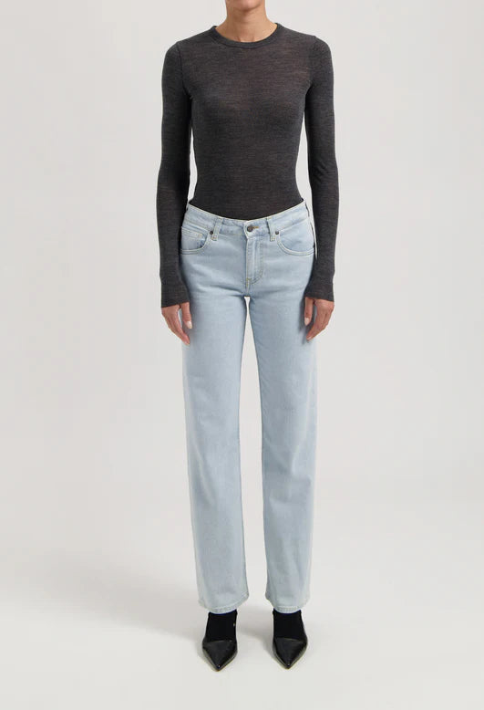 MUD Jeans - Carry - Mid Rise Straight Leg Jean - Light Stone