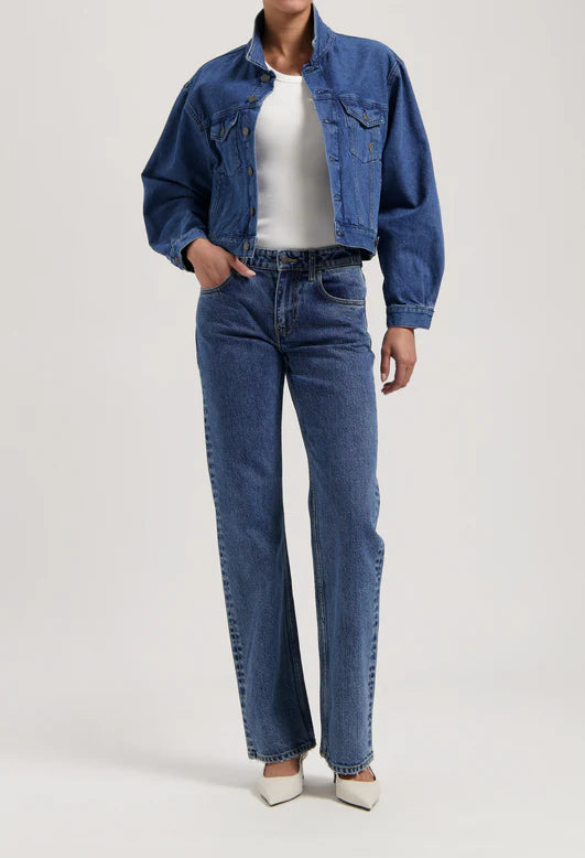 MUD Jeans - Carry - Mid Rise Straight Leg Jean - Light Stone