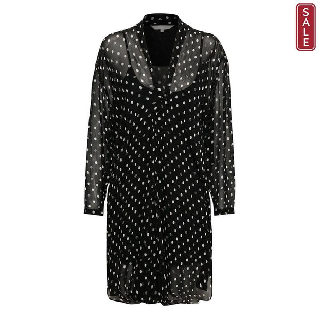 Part Two - Melva Wrap Over Dress / Tunic with White Spots