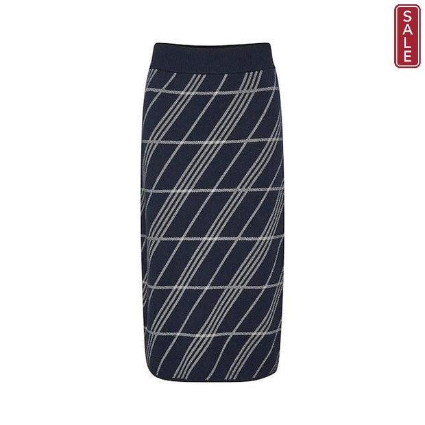 Part Two - RandinePW Dark Navy Stripe Pencil Skirt