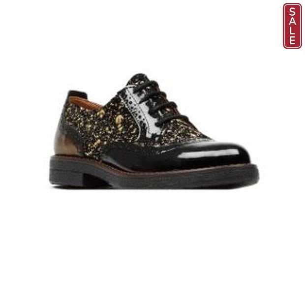 Embassy London - The Artist Brogue in Black with Gold Drops