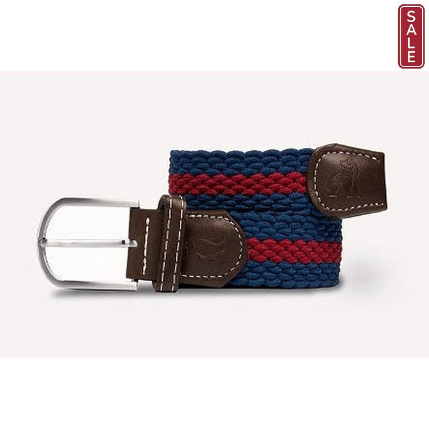 Swole Panda - Ladies Blue/Burgundy Stripe Recycled Woven Belt