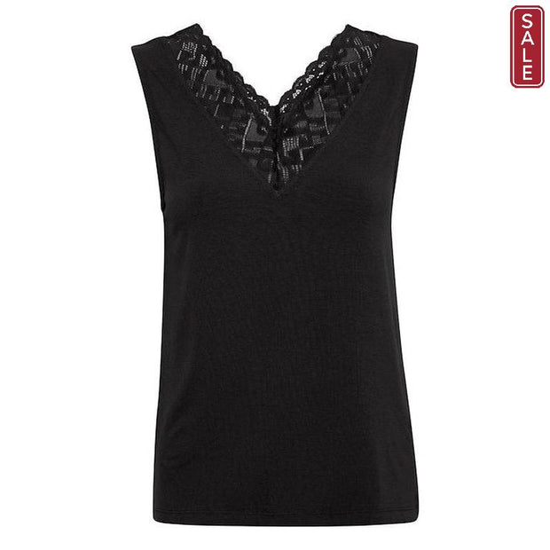 CREAM - CRTrulla Sleeveless V Neck Top (2 colours)