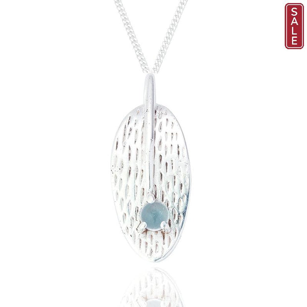 Spoke925 - Ethel Blue Topaz Pendant on 18" Silver Chain