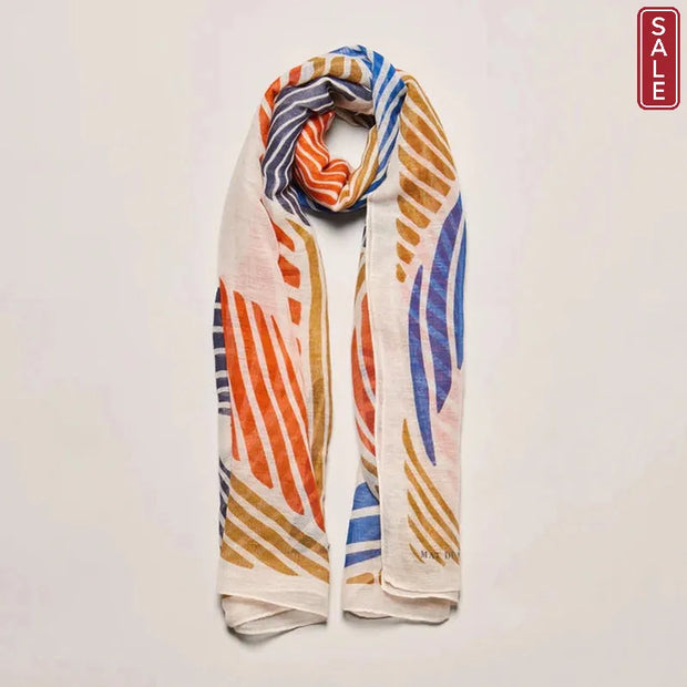 Mat De Misaine -  Etole-Vegetal - Linen and Cotton Long Printed Scarf