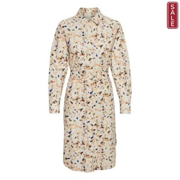 Part Two - Havanna Organic Cotton Paint Dot Print Belted Dress