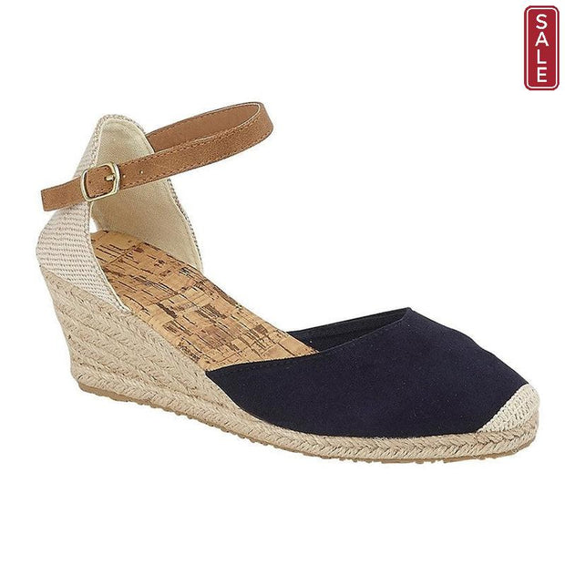 CIPRIATA - 'DANA" - Navy Blue Espadrille Wedge Sandal