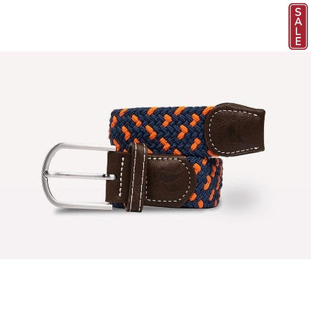 Swole Panda - Ladies Navy/Orange Spot Woven Recycled Belt