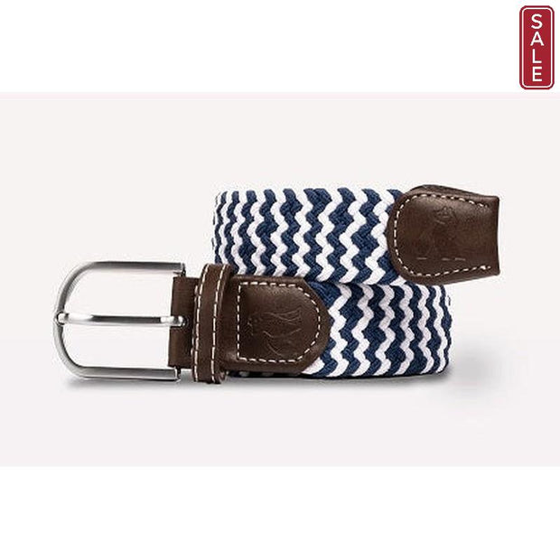 Swole Panda - Ladies Navy/White Zigzag Woven Recycled Belt