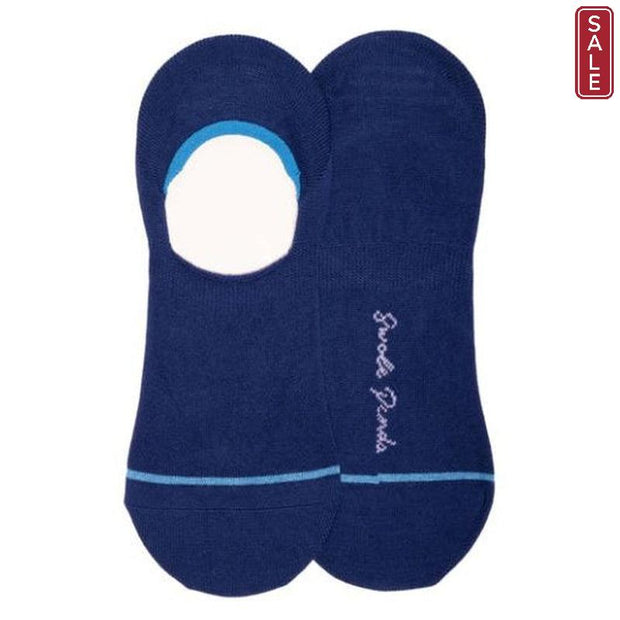 Swole Panda - Ladies Bamboo No Show Socks - Royal Blue