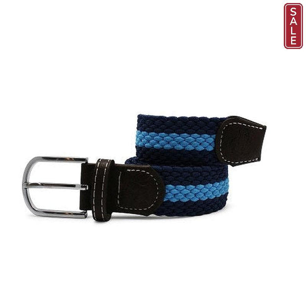 Swole Panda - Ladies Sky Blue Stripe Woven Recycled Belt