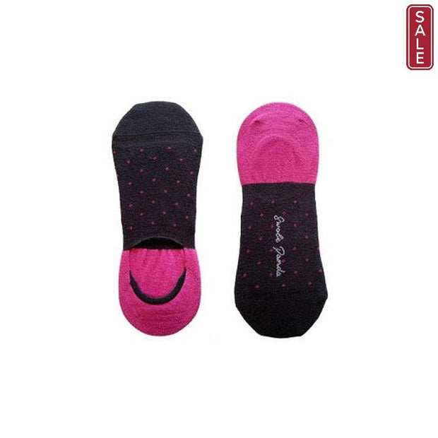 Swole Panda - Unisex Bamboo No Show Socks - Spotted Pink (SP112-L-NS)