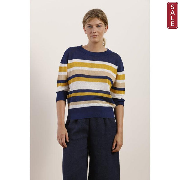 Mat De Misaine - Tillac - Multicoloured Striped Linen Jumper