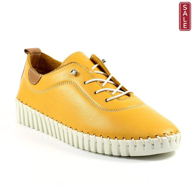 Lunar Shoes - Flamborough Mustard Leather Shoe