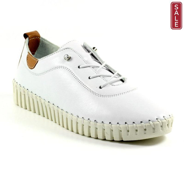 Lunar Shoes - Flamborough White Leather Shoe