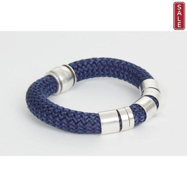 STRATA - Sasha - Blue Bracelet with Silver Tubes