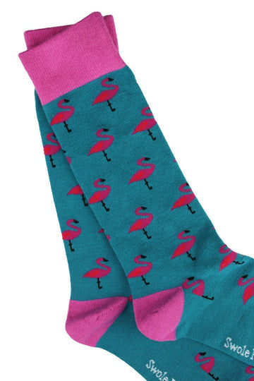 Swole Panda - Ladies Bamboo Socks - Flamingo Design (SP37-S)
