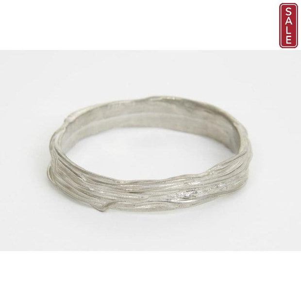 STRATA - Pewter Twist Wide Bangle