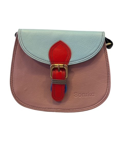 Soruka - Leather Small Saddle Shoulder/Cross Body Bag (047273L) (3 colours)