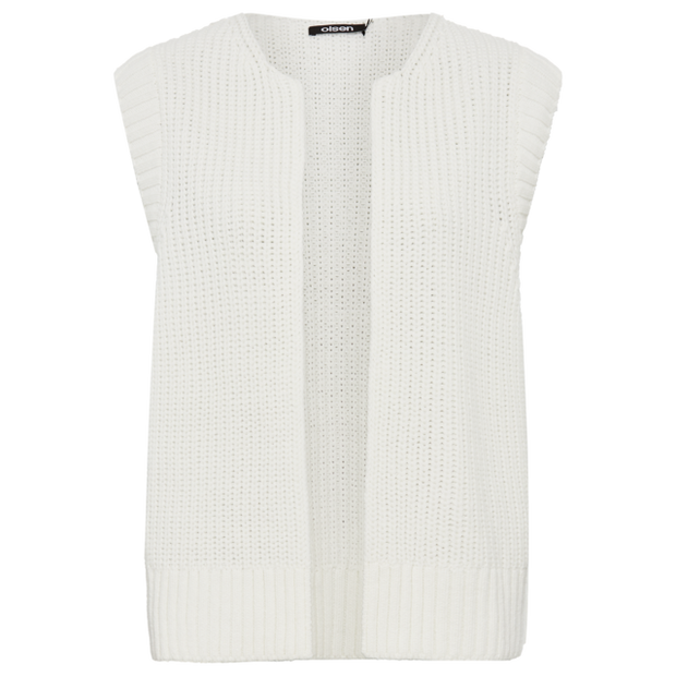 Olsen - Henny - Chunky Knit Waistcoat in Off White (11004628)