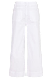 Robell – Debby 09 - White Wide Leg Cotton Trouser (53608-54046)