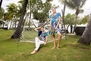 Orientique - Santorini - Easy Fit Organic Cotton Dress in Blues (20058)