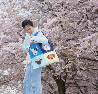 LOQI - Various Dogs Print Recycled Shopping Bag
