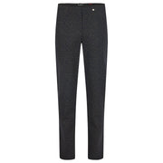 Robell – Bella  - Full Length Soft Winter Trousers in a Black & Grey Print (52564-55049)