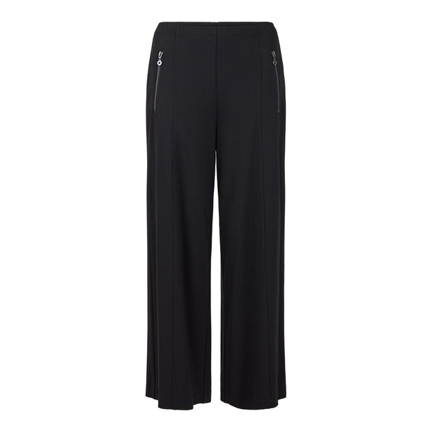 NOEN - Wide Leg Trousers in Black with Elasticated Waist (81448-9480)