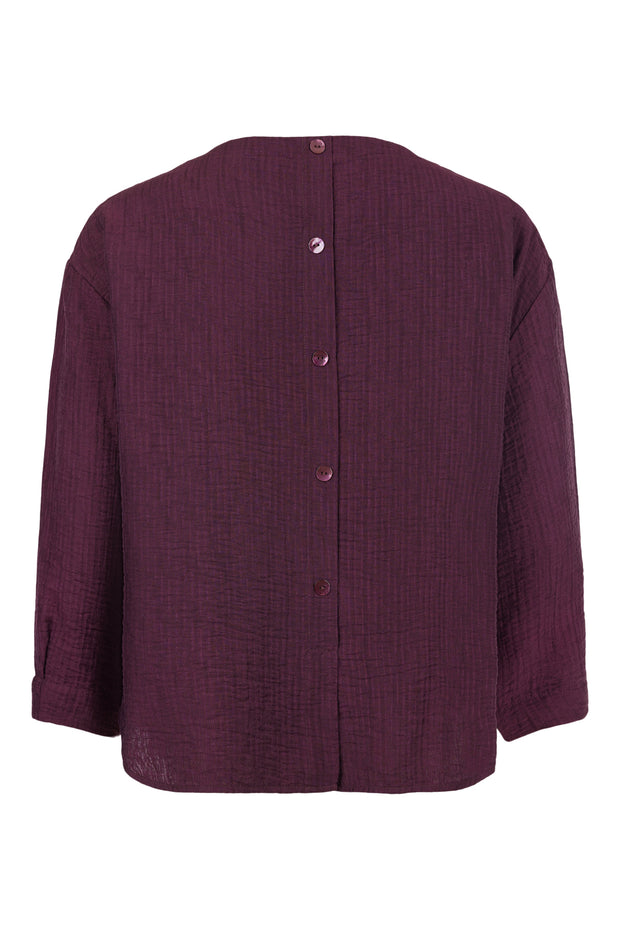 NOEN - 3/4 Sleeve Loose Fit Blouse with Gather Ties at Waist (83696-81288)