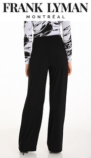 Frank Lyman - Wide Leg Pull-on Easy Wear Black Trousers (253001)