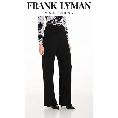 Frank Lyman - Wide Leg Pull-on Easy Wear Black Trousers (253001)