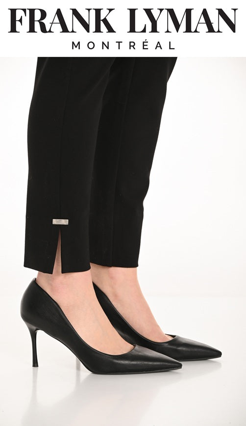 Frank Lyman - Black Evening Wear Cropped Trousers with Elasticated Waistband