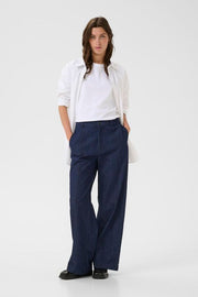 Part Two - SaranaPW - Loose Fit Wide Leg Jean in Dark Blue (30309971)